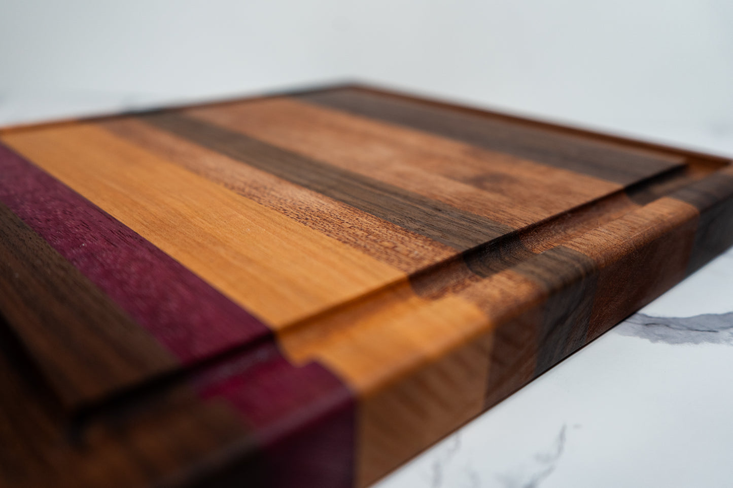 Wooden Cutting Board- Patterned Cutting Board Purple #1