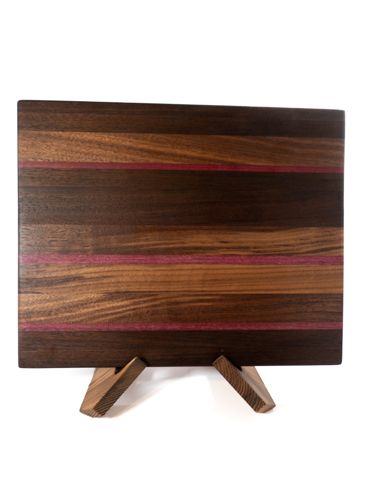 Handcrafted Walnut and Purple Cutting Board