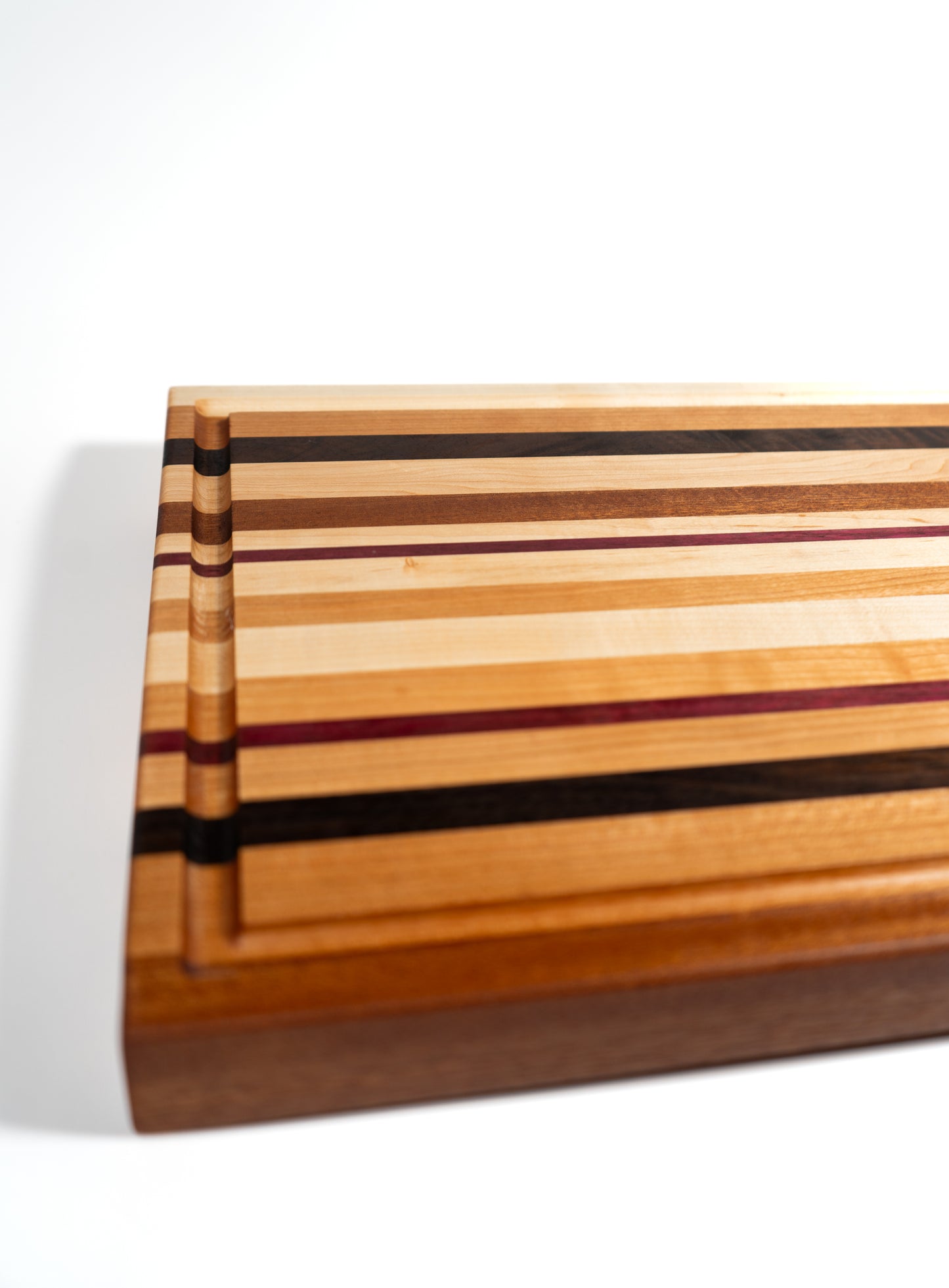 Handcrafted Wooden Cutting Board Patterned Purple Heart #2