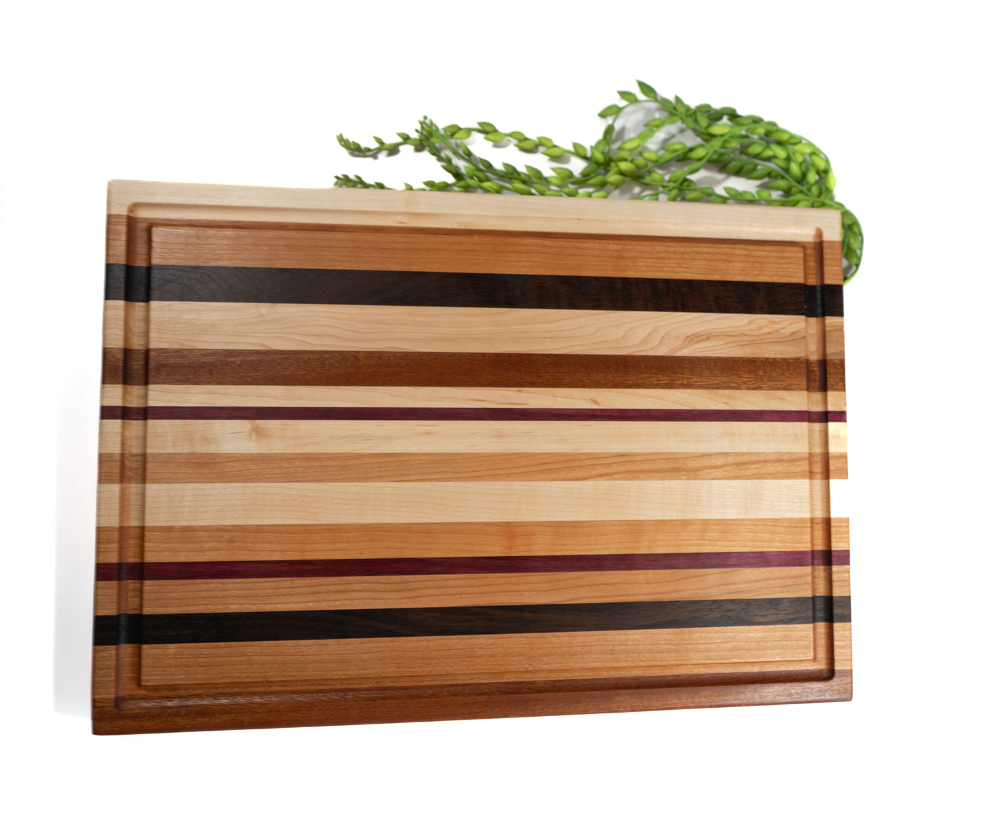 Handcrafted Wooden Cutting Board Patterned Purple Heart #2