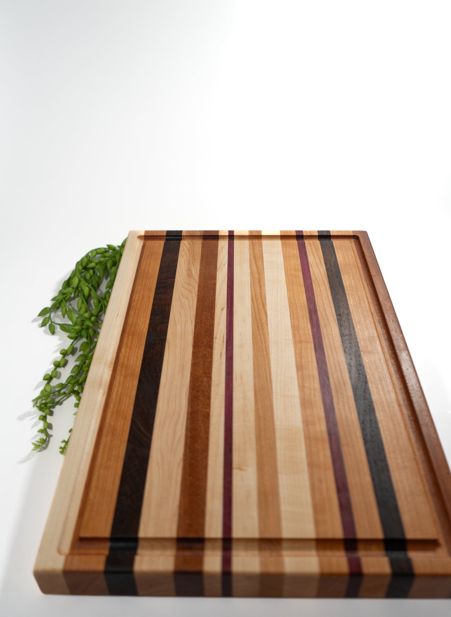 Handcrafted Wooden Cutting Board Patterned Purple Heart #2