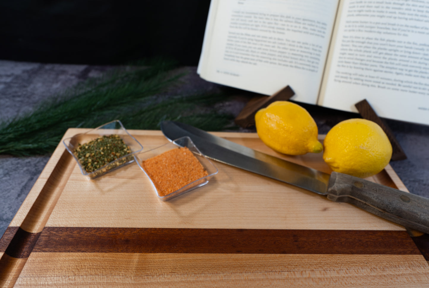 Handcrafted Wooden Maple and Sapele Cutting Board