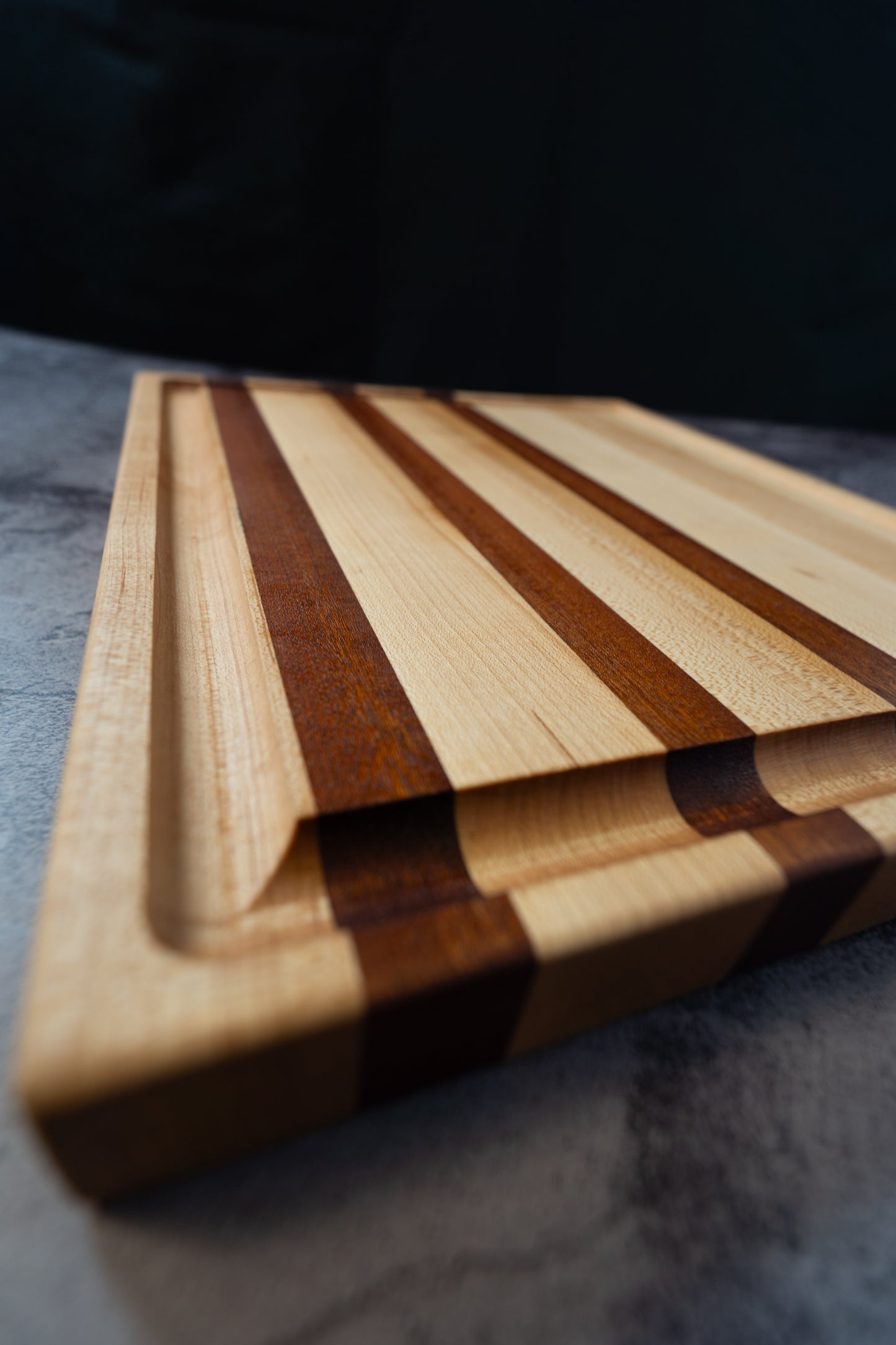 Ready to Ship Maple and Sapele Wood Cutting Board