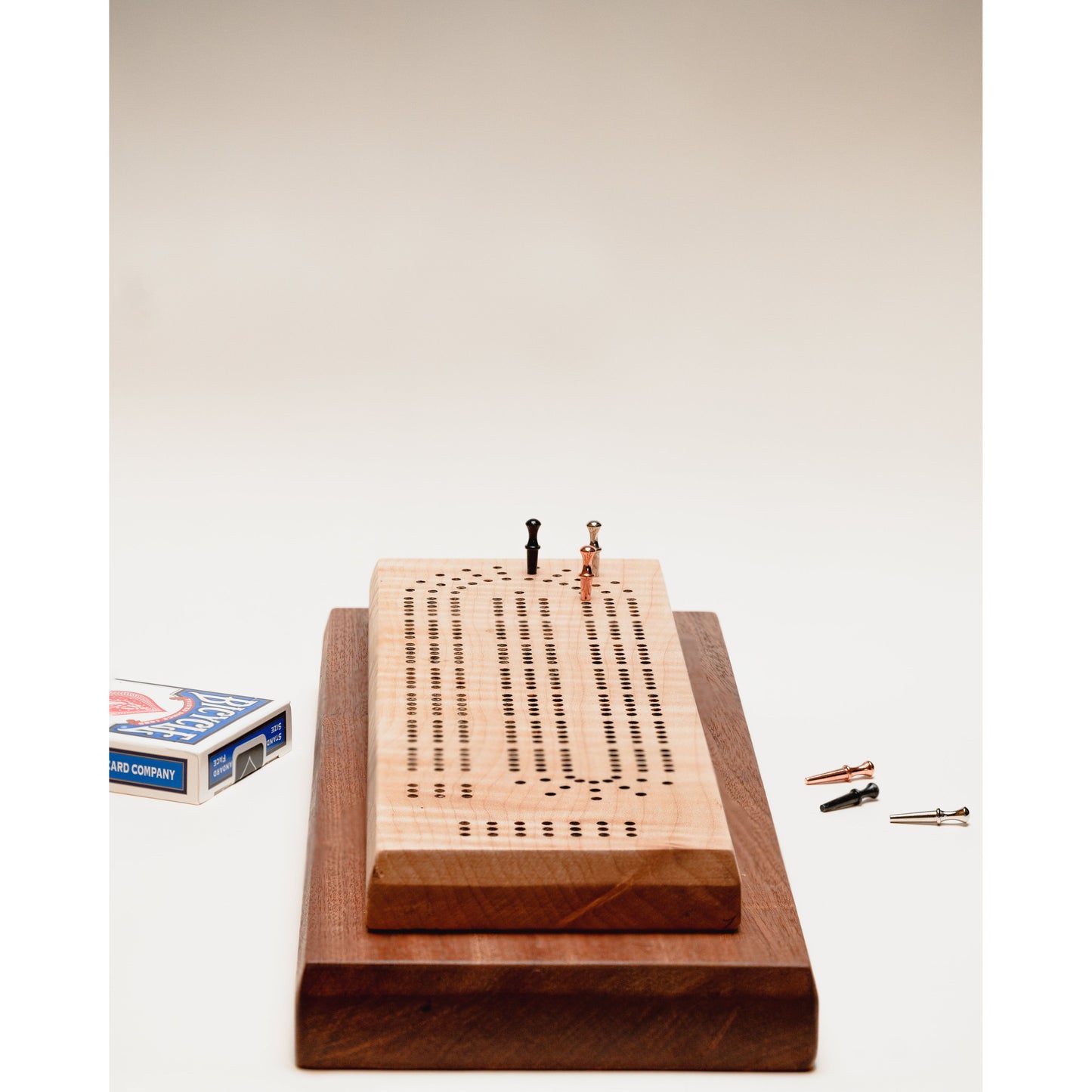 Beautiful wooden cribbage board