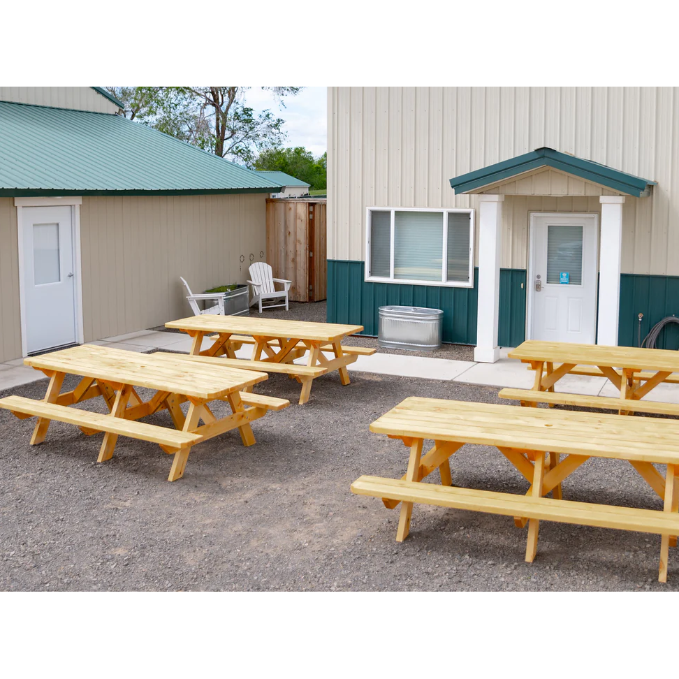 4 custom picnic tables for a breweries and beer gardens