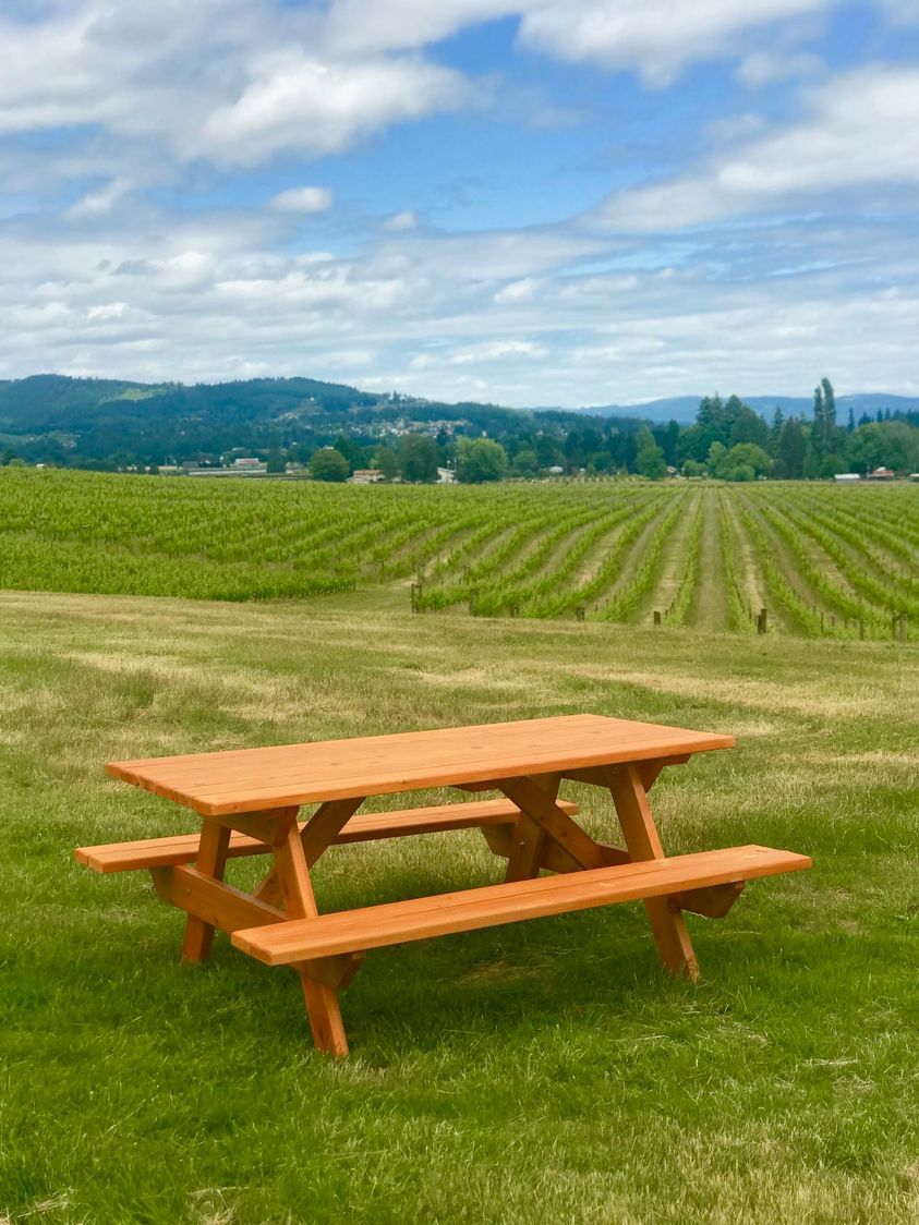 Photo of a Traditional Custom Picnic Table